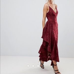 ASOS C Meo Collective asymmetrical ruffle dress